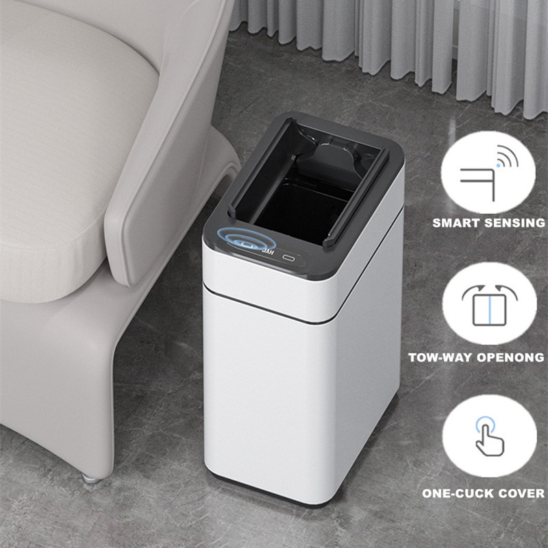 Smart Home Junkie - 15l Smart Edelstahl wasserdicht Papierkorb automatische