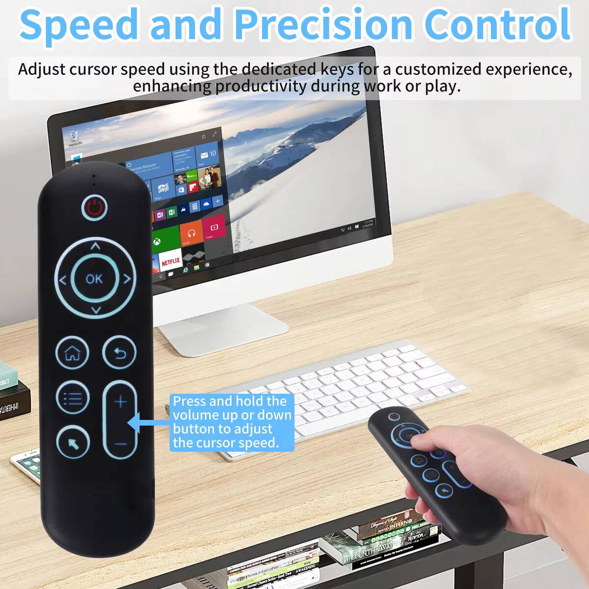 Smart Home Keyboard - Bluetooth 2.4G Dual-Mode Mini-Tastatur Air Mouse