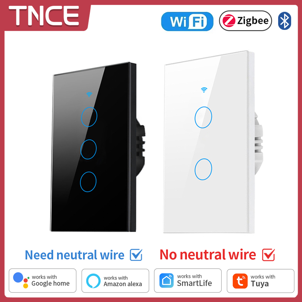 Smart Home Lighting - TNCE Tuya WiFi/Zigbee Smart Lichtschalter, Neutralleiter/Kein