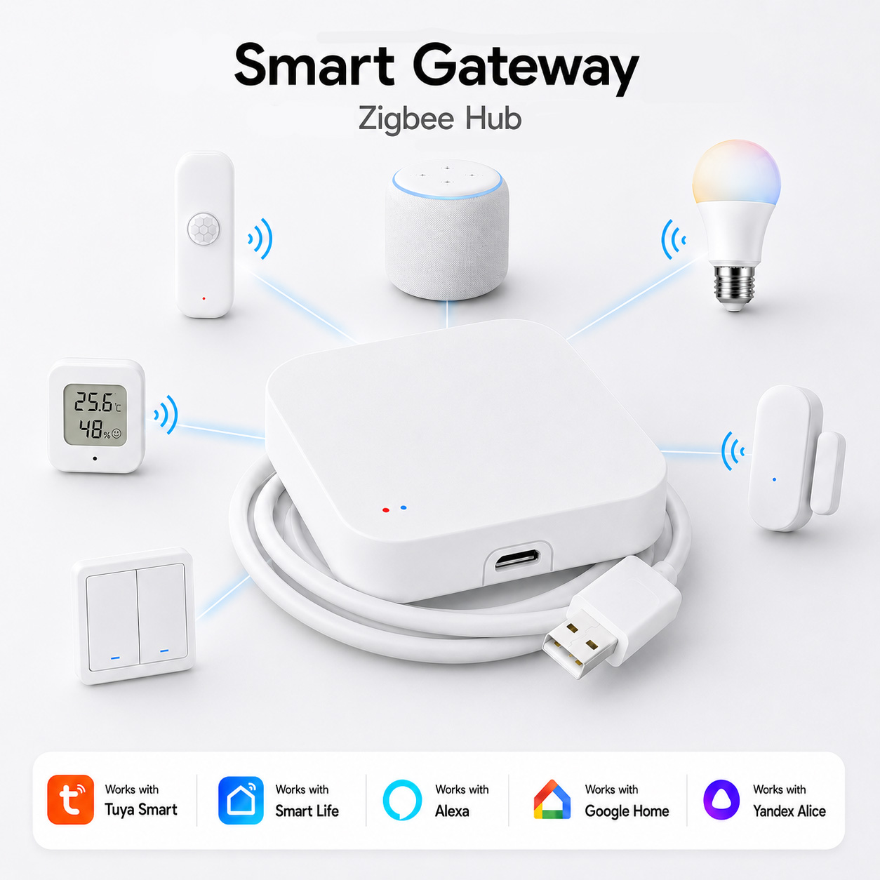 Tuya Zigbee 3.0 Gateway Wifi M – Smart Home Bridge Bewertung und Preis