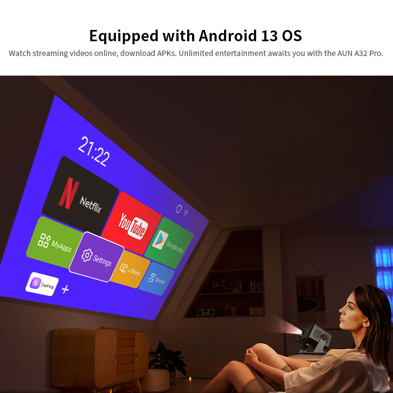 AUN Android Projektor A32 Pro  – Smart Home X10 Bewertung und Preis