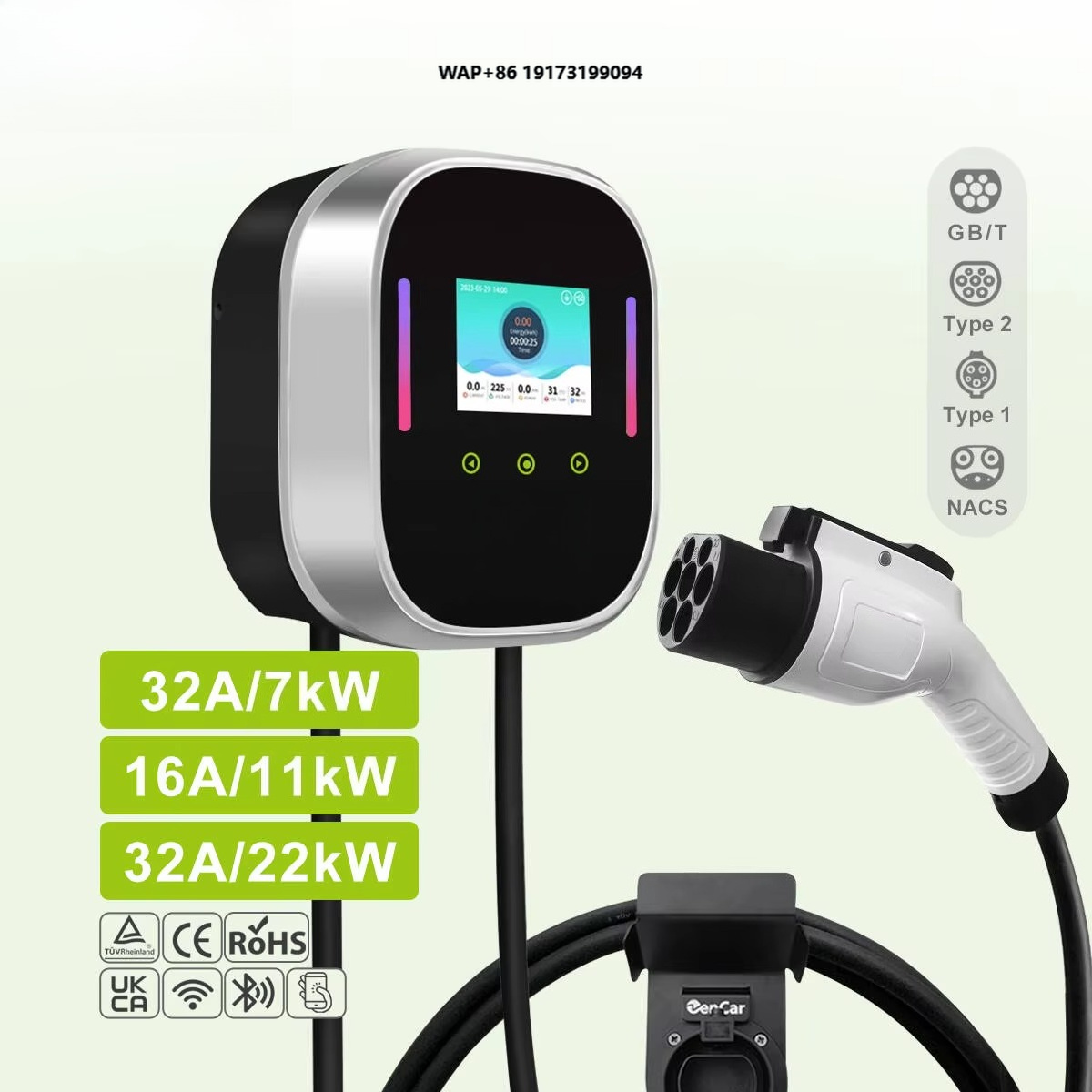 Intelligente EV-Ladestation Wa – Smart Home Ac Bewertung und Preis